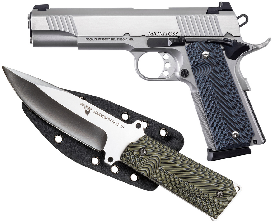 Magnum Research Desert Eagle 1911 5" SS Knife PKG 9mm